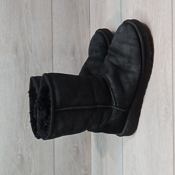 Ugg Australia Women Ankle Leather Sheepskin Boots shoes sz 9 - Picture 1 of 14